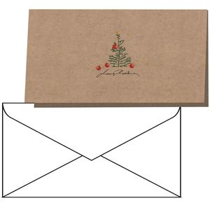 Sigel Weihnachtskarte DS074, Christmas with apples, 105 x 210mm, Klappkarte mit Umschlag, 10 Stück