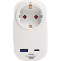 Steckdosenadapter + USB Charger PD 20W weiß, USB-A, USB-C, mit Kinderschutz