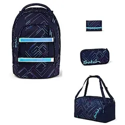 Satch Pack Purple Laser 4tlg Schulrucksack-Set