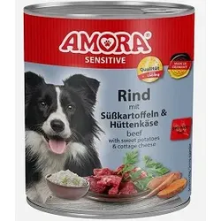 AMORA Dog Sensitive Rind & Süßkartoffel | 6x 800g