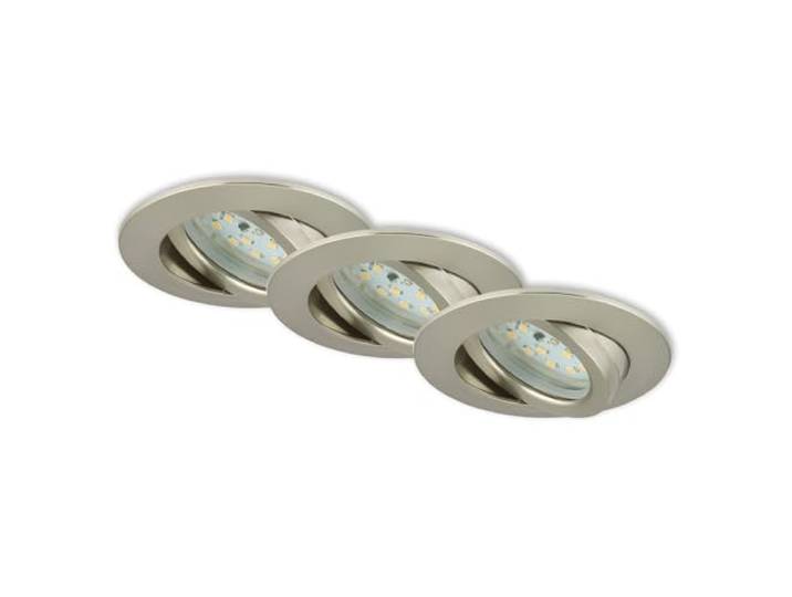 Briloner Leuchten LED Einbauleuchte, dimmbar, Einbaustrahler, LED Strahler, Spots, Deckenstrahler, Deckenspot, Lampen Wohnzimmer, LED Einbaustrahler 230v, Deckeneinbauleuchten, Einbaustrahler Set, schwenkbar, rund [Energieklasse A+]