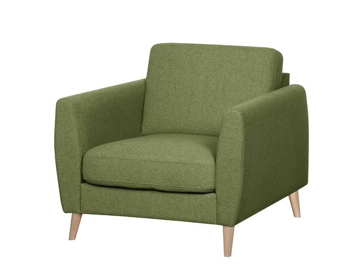 Fauteuil Kustavi Vert/Vert olive Tissu structuré 90 x 80 x 90cm