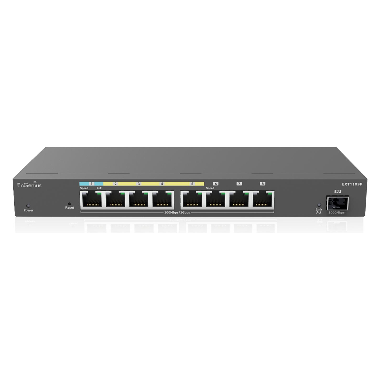 EnGenius Switch full managed Extender 8 Port. 8x 1 GbE. 4x PoE at. 1x SFP. (8 Ports) (1402A0217302)
