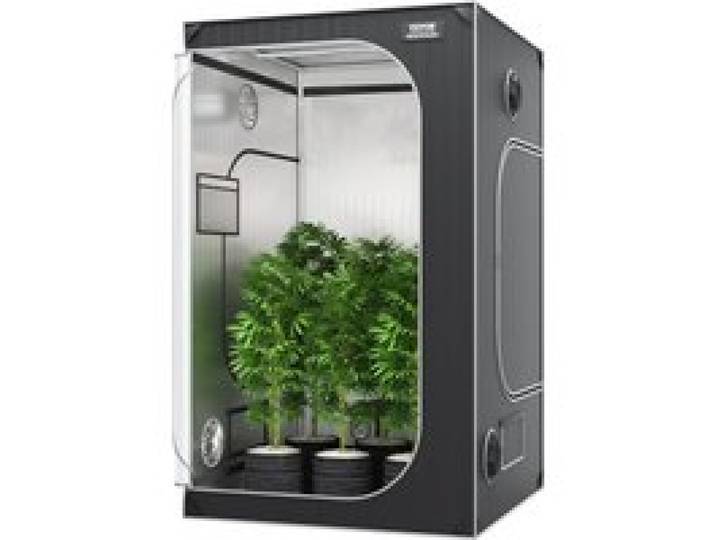 VEVOR Grow-Zelt, 122 x 122 x 203 cm, Indoor-Growzelt, hydroponische Fenstertür-Ablage