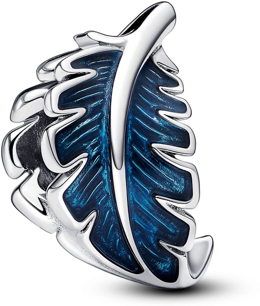 Charm Pandora Plume Courbe Bleue Femme