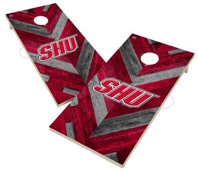 Skip's Garage Sacred Heart University Pioneers Cornhole Board Set