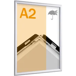 Klapprahmen A2 wetterfest silber, Aluminium