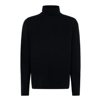T-Shirt PIERRE CARDIN "Pierre Cardin T-Shirt", Herren, Gr. M, schwarz, Obermaterial: 95% Baumwolle CO. 5% Elasthan EL., uni, regular fit, Shirts T-Shirt, Mit Rollkragen