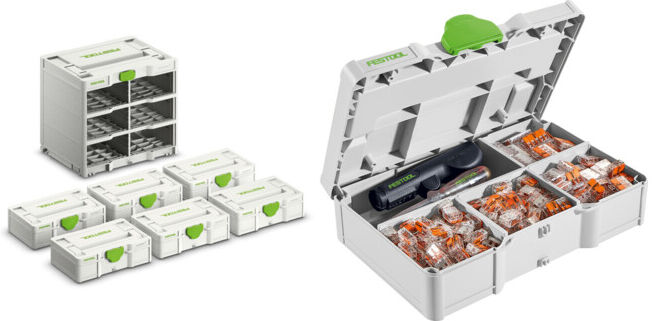 Set Festool Systainer³ Rack SYS3-RK/6 M 337-Set + Festool Wago Klemmen-Set SYS3 S 76-WAGO-Set