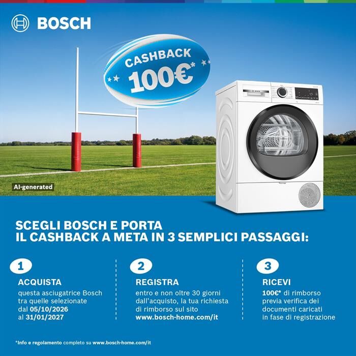 Bosch Asciugatrice Serie 6 Wqg243d9it 9kg Classe C-bianco