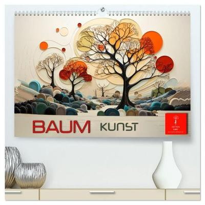 Baum Kunst (hochwertiger Premium Wandkalender 2027 DIN A2 quer), Kunstdruck in Hochglanz