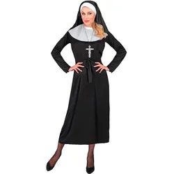 Widmann NONNE (Kleid, Gürtel, Haube), XL (XL)
