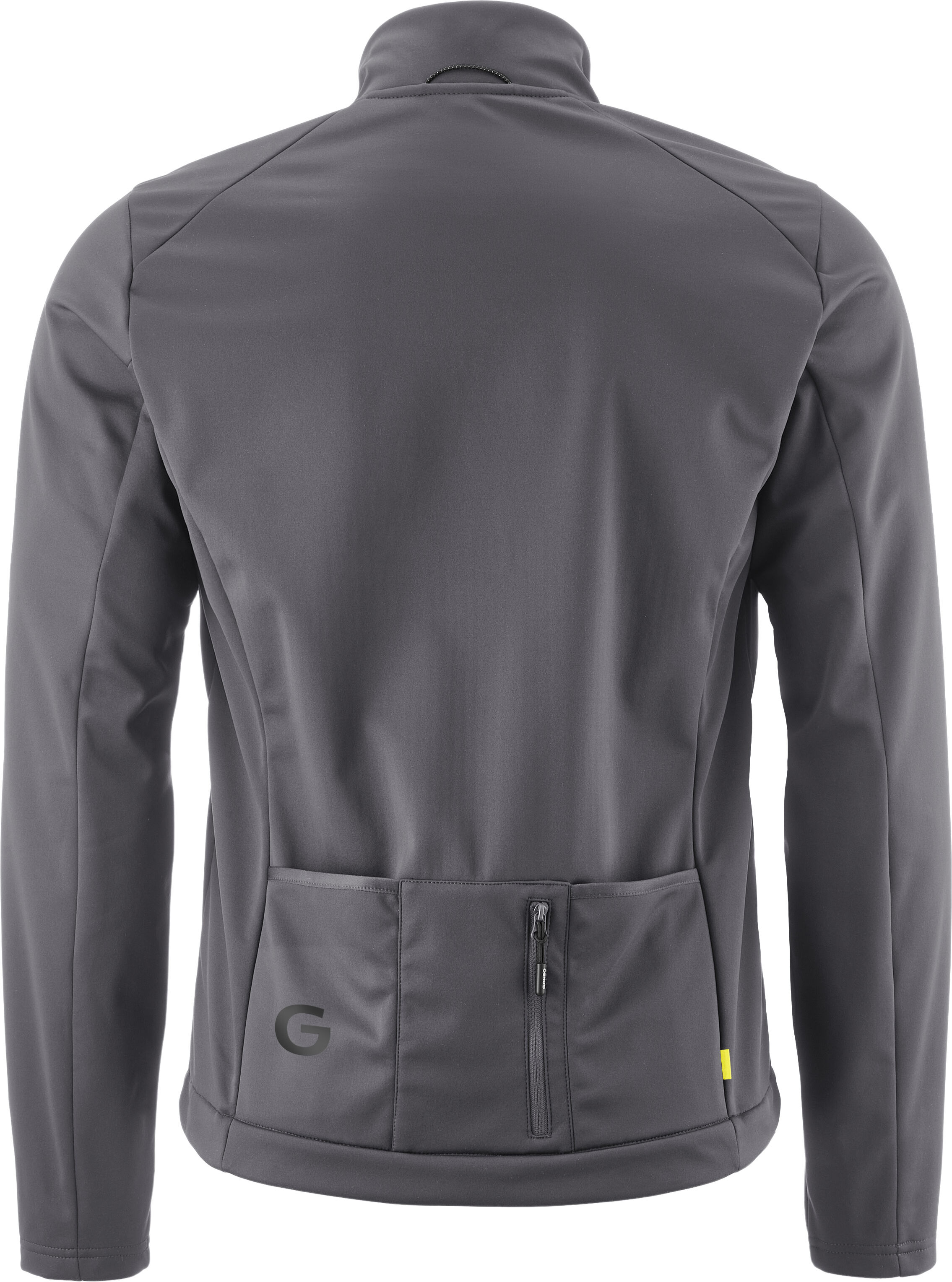 Fahrradjacke GONSO "ADVENTURE JACKET SOFTSHELL M", Herren, Gr. 4XL, grau, 100% Polyester, Rundhals, Jacken Fahrradjacke, Herren Softshell-Jacke, Radjacke slim fit grau 4XL