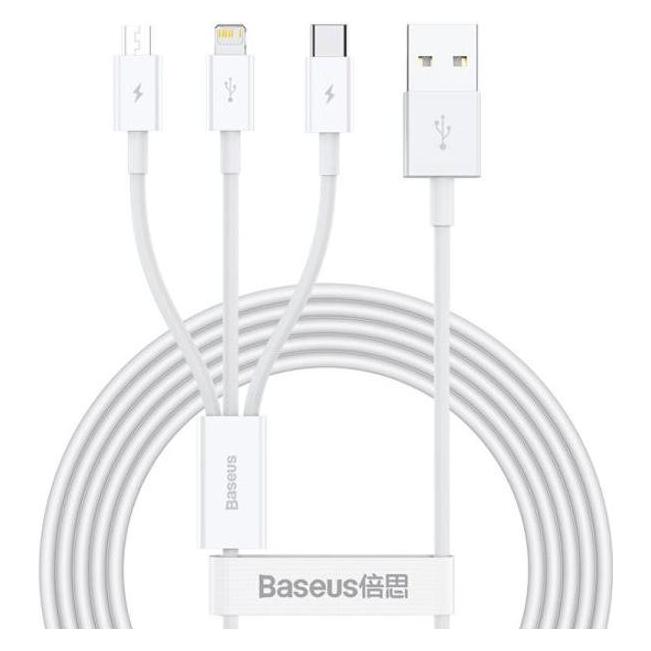 Baseus 3 in 1 Multicharger USB-Cable (1.50 m, USB 2.0, 66 W) (CAMLTYS-02)
