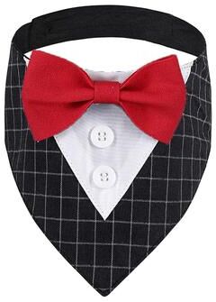 Inspire Essentials Sucado Wedding Tuxedo Dog Bandana Adjustable Pet Scarf For Parties And Events 1 s