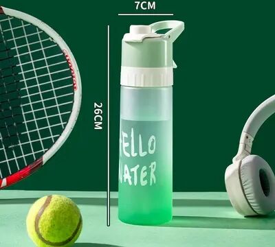 Universal Stock Mist Water Bottle BPA Free Sports Water Bottle For Gym, Running & Outdoor Travel green