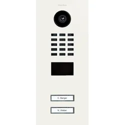 DoorBird D2102V IP Video Türsprechanlage Verkehrsweiß, Edelstahl, pulverbeschichtet, seidenmatt