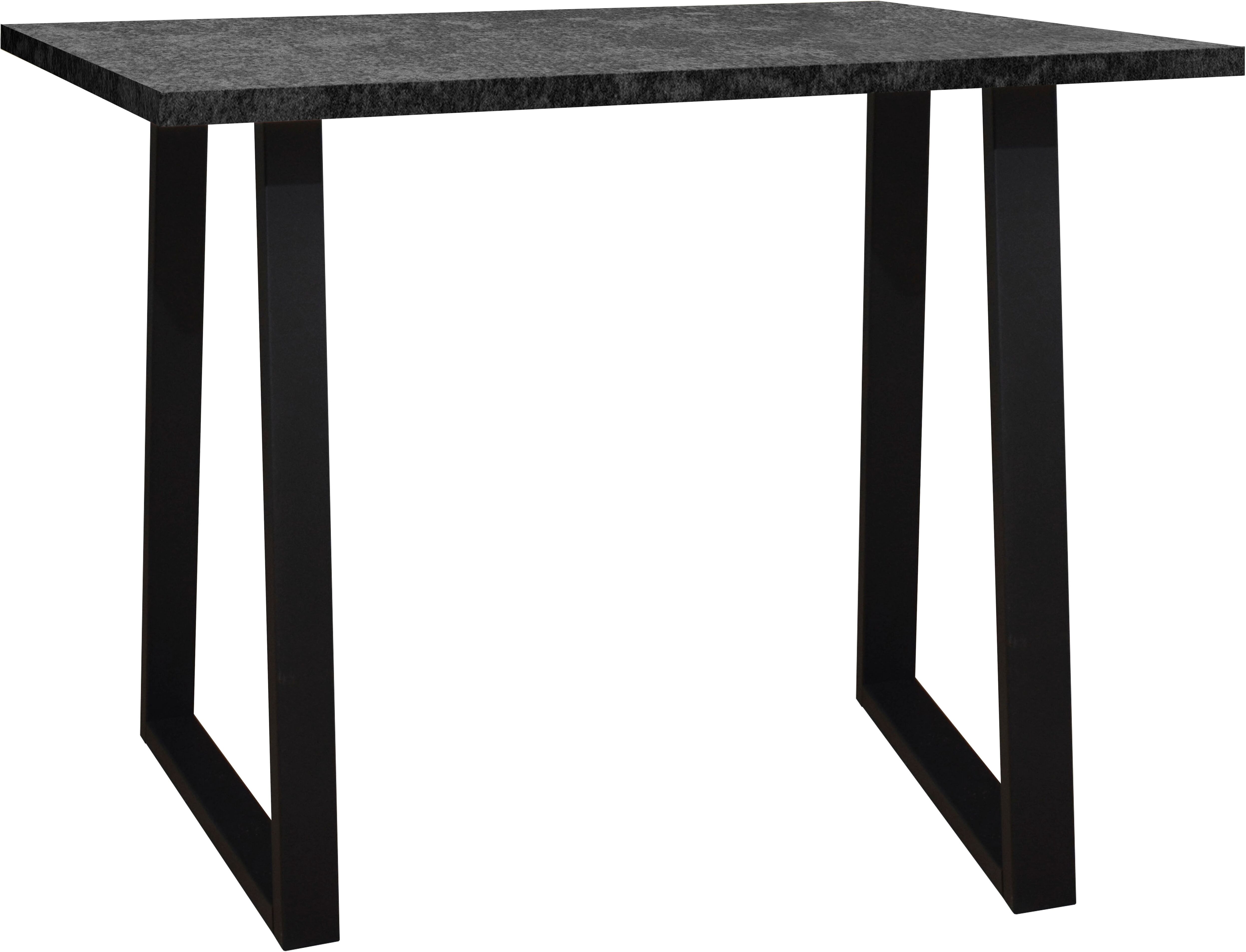 Tresentisch MÄUSBACHER "Bartresentisch Metall", grau (schwarz feinstruktur, graphit, schwarz feinstruktur, graphit), B:120cm H:109cm T:70cm, Tische, Tresentisch, Bartresentisch Metallgestell, Höhe 109 cm schwarz feinstruktur, graphit, schwarz feinstruktur