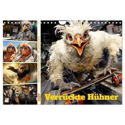 Verrückte Hühner (Wandkalender 2027 DIN A4 quer), CALVENDO Monatskalender