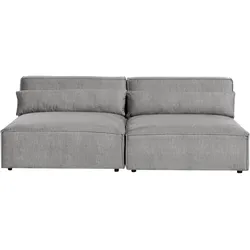 2-SITZER-SOFA grau ohne Armlehnen Hellnar