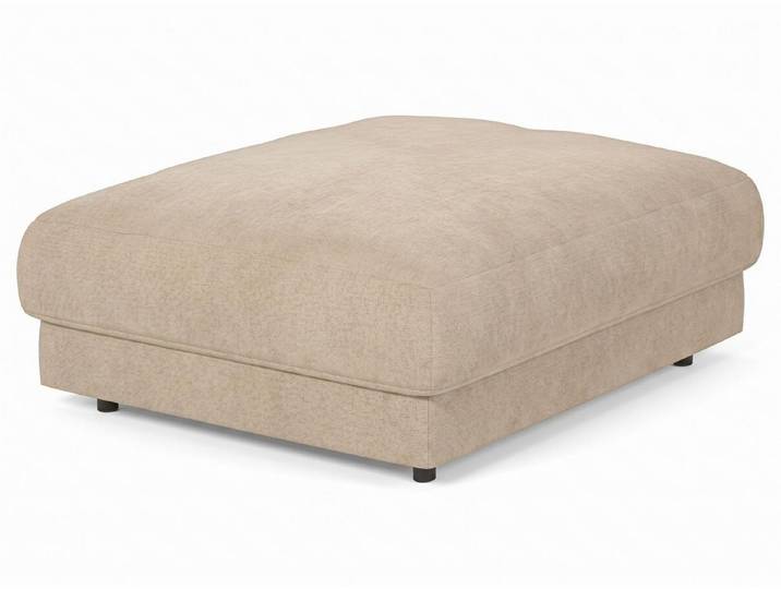 Xlmoebel Hocker Beiger quadratischer Hocker aus weichem Textil für das Wohnzimmer, Made in Europa
