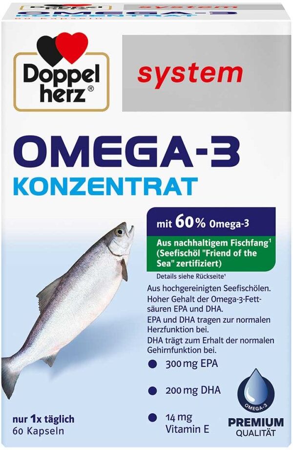 Doppelherz system Omega-3 Konzentrat 60stk