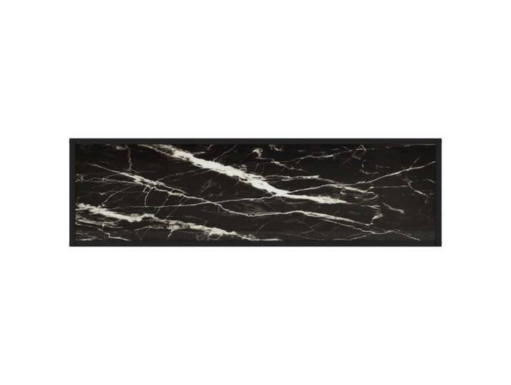 Promo printemps Table console - SHELD - Armoire d'entrée - Pour salon - Noir 120x35x75cm Verre trempé M3176292