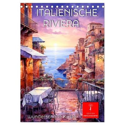 Italienische Riviera - wunderschöne Küste (Tischkalender 2027 DIN A5 hoch), CALVENDO Monatskalender