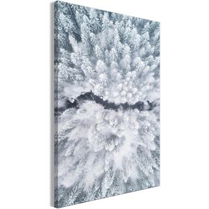 Artgeist Wandbild Verschneiter Wald, Leinwand, Hochformat, 80 x 120 cm