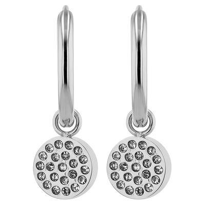 Kettenanhänger ADELIA´S "Anhänger – Gravuranhänger aus Edelstahl mit Strass Steinchen", silber, Schmuckanhänger, Damen, Edelstahl, Kettenanhänger, Ideal als Geschenk zum Valentinstag