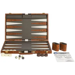Buffalo backgammon Piping bruin 46 x 28 cm (BK1215M) (2 Spieler)