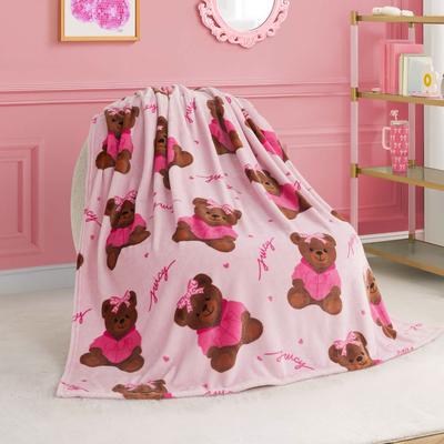 "Juicy Couture 50""x70"" Plush Kids Throw Blankets"