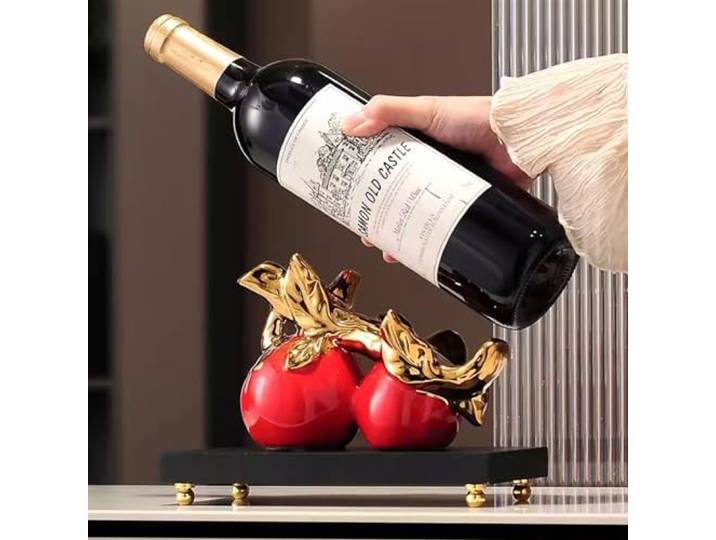 Xumh2024-3 Lagerregal Persimmon Weinregal, Weinschrank, dekorativ(Red)