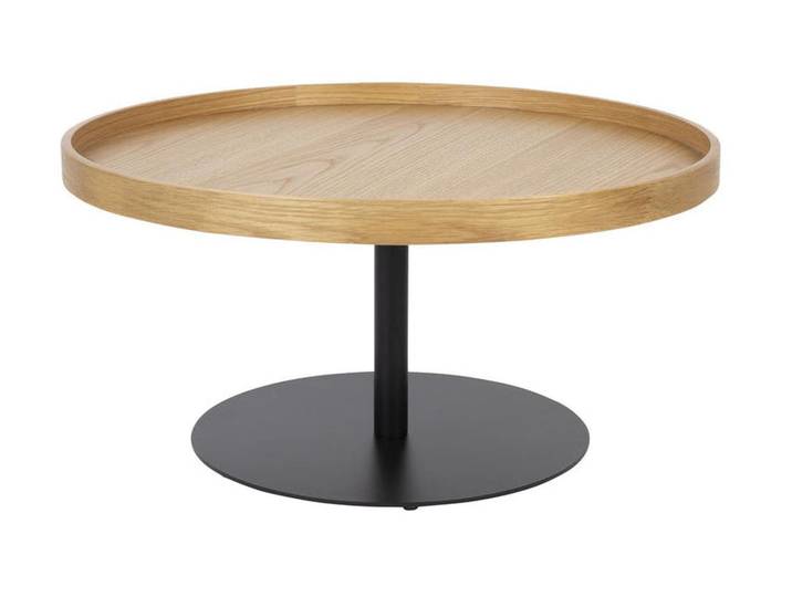 Beistelltisch Yuri Oak L – aus Eichenfurnier in Braun - Luxusbetten24