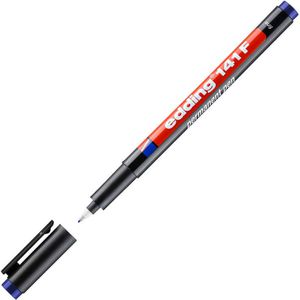 Edding Folienschreiber 4-141003 OHP Marker 141 F, permanent, Strichbreite 0,6 mm, blau