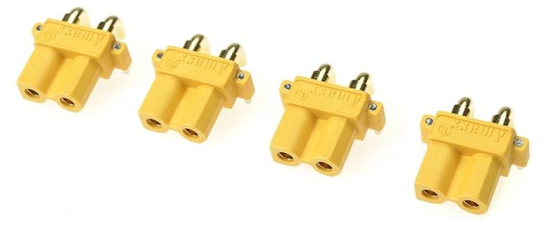 Revtec Geplateerde XT-30PW batterijconnector (4 stuks)