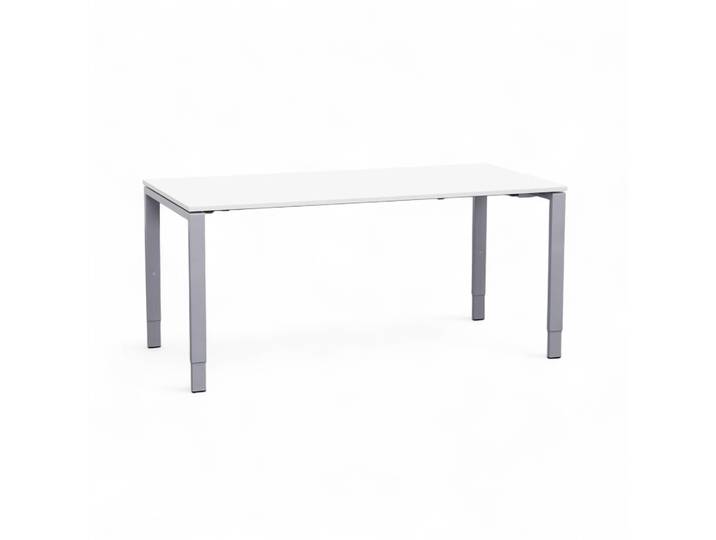 Ergonomischer Schreibtisch Tradingzone Smartline 160x80 cm, Weiss/Silbergrau, Neu, Tisch - ideal fürs Homeoffice oder Büro