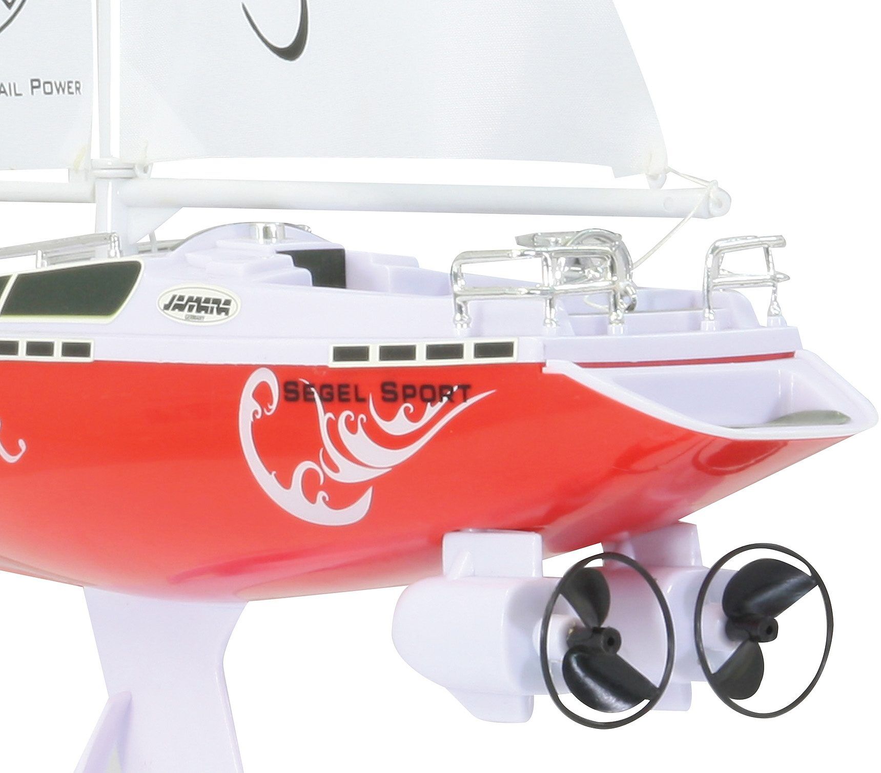 RC-Boot JAMARA "Atlantique", rot (rot, weiß), Fernlenkfahrzeuge, KinderB:38cm H:53cm T:8,5cm, Kunststoff, RC-Boot, B:38cm H:53cm T:8,5cm