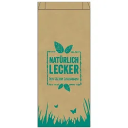 Faltenbeutel braun 12x5x28cm - Natürlich Lecker