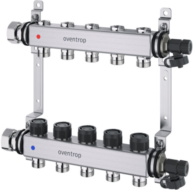 Oventrop Collecteur de circuit de chauffage Multidis SF 2 voies, pour régulation thermique et électrique, inox (1406552)