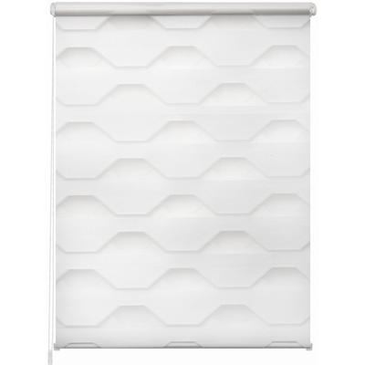 Doppelrollo K-HOME "Doppelrollo Trapez" Gr. 40, weiß (weiß, weiß), B:30cm H:150cm, Polyester, Rollos