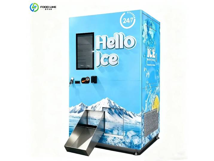 Distributeur de glace en sac personnalisé pour usage commercial extérieur, machine distributrice intelligente de glace en vrac et en sac