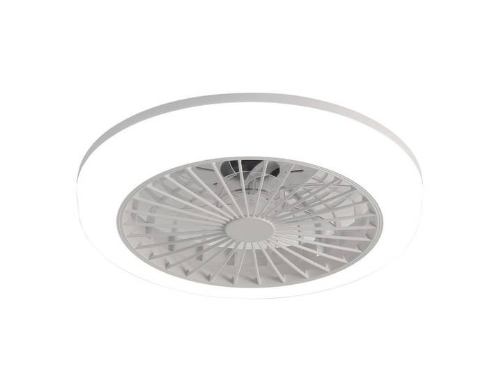 ComfortXL Deckenventilator De-16304 18 Zoll flach & blattlos Weiß, Kunststoff, LED integrated, 45.7x14.5x45.7 cm, Lampen & Leuchten, Innenbeleuchtung, Deckenleuchten, Deckenleuchten
