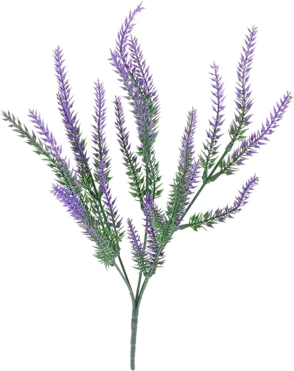 Nep Lavendel Zijden Bloemen - Kunst Lavendel Stelen - Paars - 30 cm