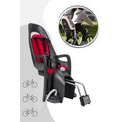 Hamax Caress Fahrradkindersitz mit abschließbarer Rahmenbefestigung, Farbe: Grey / White / Black