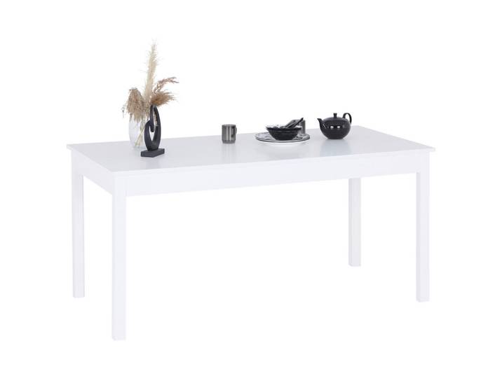 Milino Esstisch, Weiß, rechteckig, eckig, 160-230x76x80 cm, ausziehbar, Esszimmer, Tische, Esstische, Esstische ausziehbar