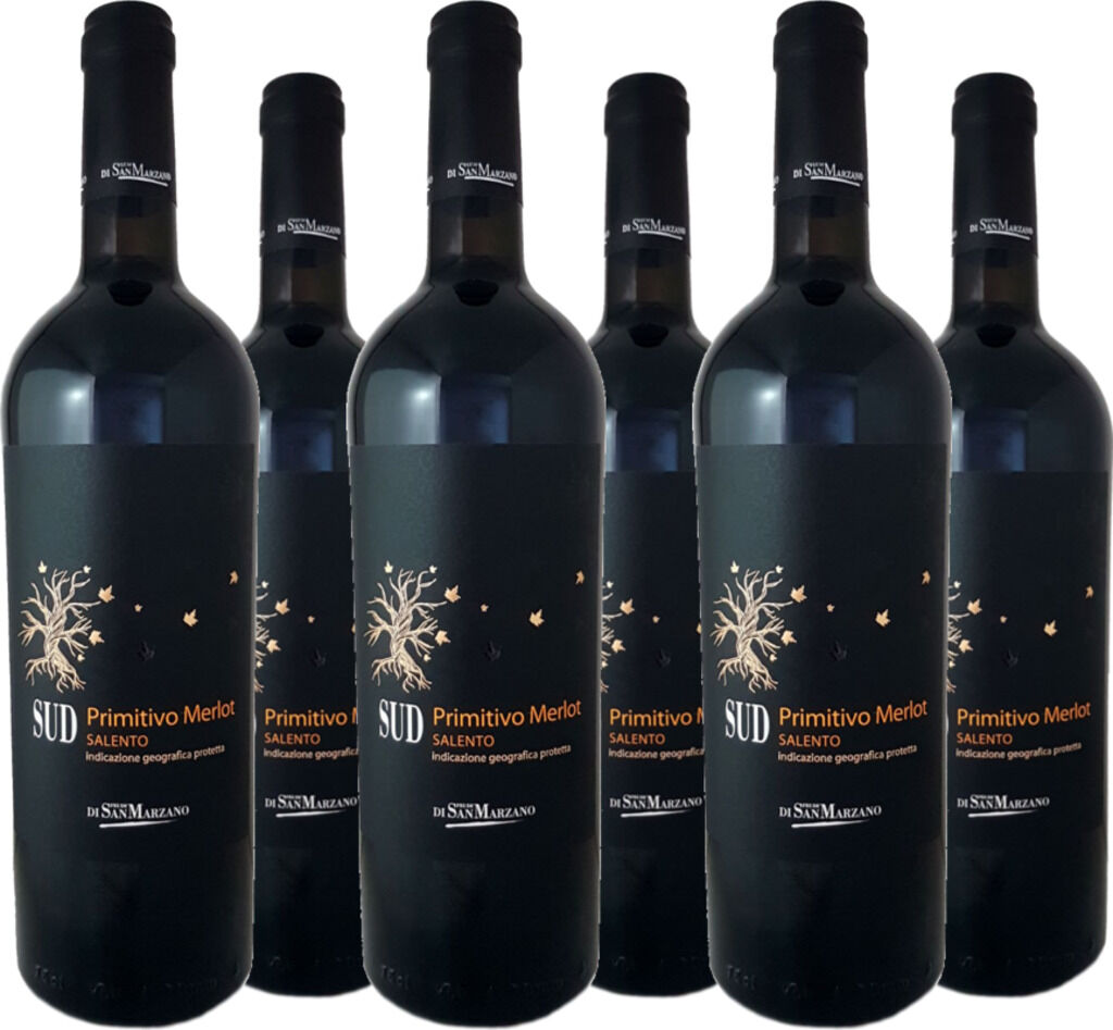 6er Vorteilspaket Primitivo Merlot SUD Salento IGT 2025 San Marzano Vini