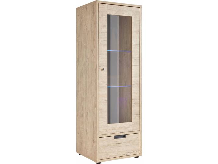 Vitrine HOME AFFAIRE Palma , braun (eichefarben), Schränke, Vitrine, Höhe 176 cm