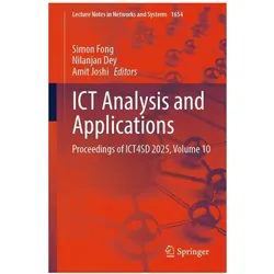 ICT Analysis and Applications, Fachbücher von Simon Fong, Amit Joshi, Nilanjan Dey