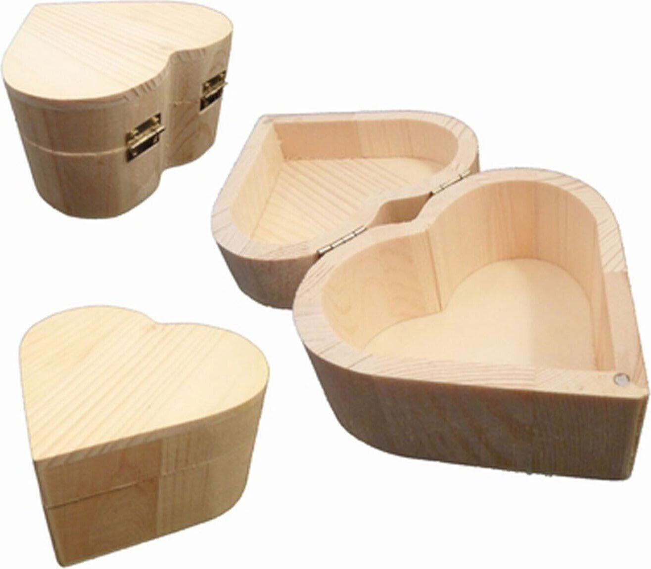 Gerkimex Houten hartvormige doos, 10 cm